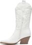 Weloveshoes Cyber Monday Deal Dames Cowboylaarzen met Hak Imitatieleer Wit - Thumbnail 1