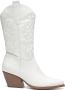 Weloveshoes Cyber Monday Deal Dames Cowboylaarzen met Hak Imitatieleer Wit - Thumbnail 1
