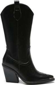 Weloveshoes SmileFavorites Cowboylaarzen met Hak Imitatieleer Zwart