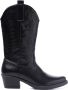 Weloveshoes Black Friday Deal Dames Cowboylaarzen met Hak Imitatieleer Zwart - Thumbnail 1