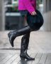 Weloveshoes Cyber Monday Deal Dames Cowboylaarzen met Hak Imitatieleer Zwart - Thumbnail 1