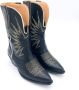 Weloveshoes Black Friday Deal Dames Cowboylaarzen met Hak Imitatieleer Zwart - Thumbnail 2