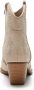 Weloveshoes Smile Favorites Dames Cowboylaarzen met Hak Kort Beige Suedine - Thumbnail 2