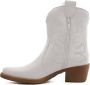 Weloveshoes Black Friday Deal Dames Cowboylaarzen met Hak Kort Imitatieleer Wit - Thumbnail 2
