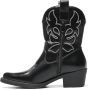 Weloveshoes Black Friday Deal Dames Cowboylaarzen met Hak Kort Imitatieleer Zwart - Thumbnail 1