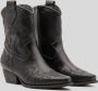 Weloveshoes Cyber Monday Deal Dames Cowboylaarzen met Hak Kort Imitatieleer Zwart - Thumbnail 2