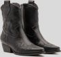 Weloveshoes Cyber Monday Deal Dames Cowboylaarzen met Hak Kort Imitatieleer Zwart - Thumbnail 4