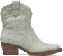 Weloveshoes Cyber Monday Deal Dames Cowboylaarzen met Hak Kort Suedine Groen - Thumbnail 1