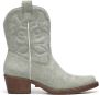 Weloveshoes Cyber Monday Deal Dames Cowboylaarzen met Hak Kort Suedine Groen - Thumbnail 2