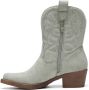 Weloveshoes Cyber Monday Deal Dames Cowboylaarzen met Hak Kort Suedine Groen - Thumbnail 1