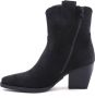 Weloveshoes Cyber Monday Deal Dames Cowboylaarzen met Hak Kort Suedine Zwart - Thumbnail 1