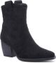 Weloveshoes Cyber Monday Deal Dames Cowboylaarzen met Hak Kort Suedine Zwart - Thumbnail 2