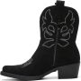 Weloveshoes Cyber Monday Deal Dames Cowboylaarzen met Hak Kort Suedine Zwart - Thumbnail 1