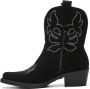 Weloveshoes Cyber Monday Deal Dames Cowboylaarzen met Hak Kort Suedine Zwart - Thumbnail 2