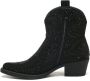 Weloveshoes Cyber Monday Deal Dames Cowboylaarzen met Hak Kort Suedine Zwart - Thumbnail 2