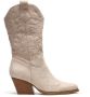 Weloveshoes SmileFavorites® Dames Cowboylaarzen met Hak Suedine Beige - Thumbnail 1