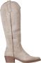 Weloveshoes Cyber Monday Deal Dames Cowboylaarzen met Hak Suedine Taupe Khaki - Thumbnail 2