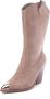 Weloveshoes Black Friday Deal Dames Cowboylaarzen Western Suedine Taupe Nude - Thumbnail 2