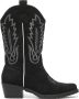 Weloveshoes Cyber Monday Deal Dames Cowboylaarzen met Hak Suedine Zwart - Thumbnail 9