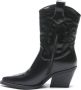 Weloveshoes Smile Favorites Dames Cowboylaarzen met Hak Zwart Imitatieleer - Thumbnail 2