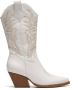 Weloveshoes Cyber Monday Deal Dames Cowboylaarzen met Hak Imitatieleer Wit - Thumbnail 1