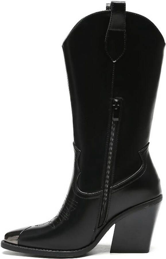 Weloveshoes Cyber Monday Deal Dames Cowboylaarzen Western Imitatieleer Zwart