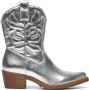 Weloveshoes Black Friday Deal Dames Cowboylaarzen Western Kort Imitatieleer Zilver - Thumbnail 2