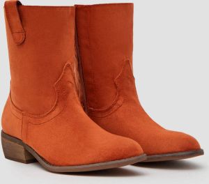 Weloveshoes SmileFavorites Cowboylaarzen Western Kort Suedine Rood