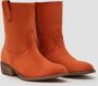 Weloveshoes Cyber Monday Deal Dames Cowboylaarzen Western Kort Suedine Rood - Thumbnail 2