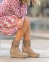 Weloveshoes SmileFavorites Dames Enkellaarzen met Hak Goud Imitatieleer - Thumbnail 3