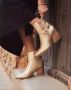 Weloveshoes SmileFavorites Dames Enkellaarzen met Hak Goud Imitatieleer - Thumbnail 2