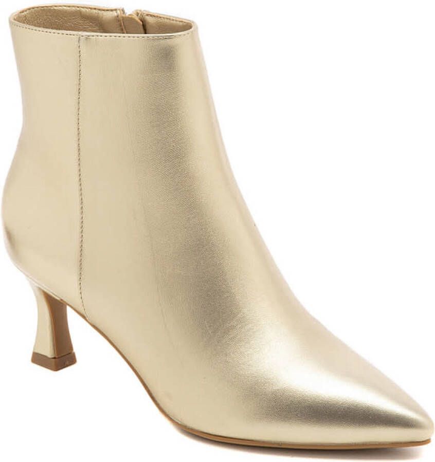 Weloveshoes Cyber Monday Deal Dames Enkellaarzen met Hak Imitatieleer Goud