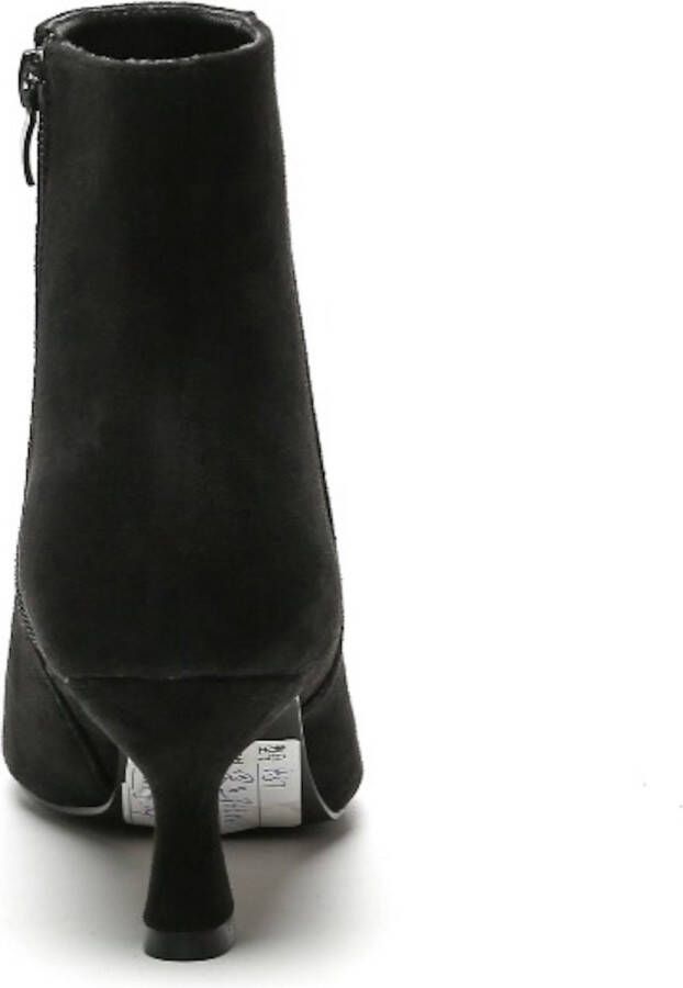 Weloveshoes Smile Favorites Dames Enkellaarzen met Hak Zwart Suedine