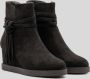Weloveshoes Black Friday Deal Dames Enkellaarzen Western Suedine Zwart - Thumbnail 2