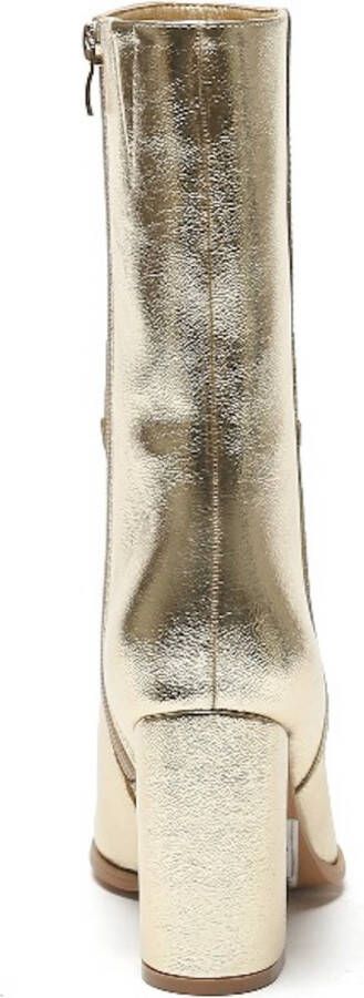 Weloveshoes SmileFavorites Dames Laarzen met Hak Goud Imitatieleer