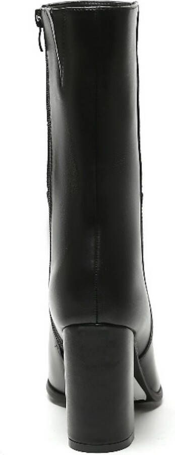 Weloveshoes SmileFavorites Dames Laarzen met Hak Imitatieleer Zwart