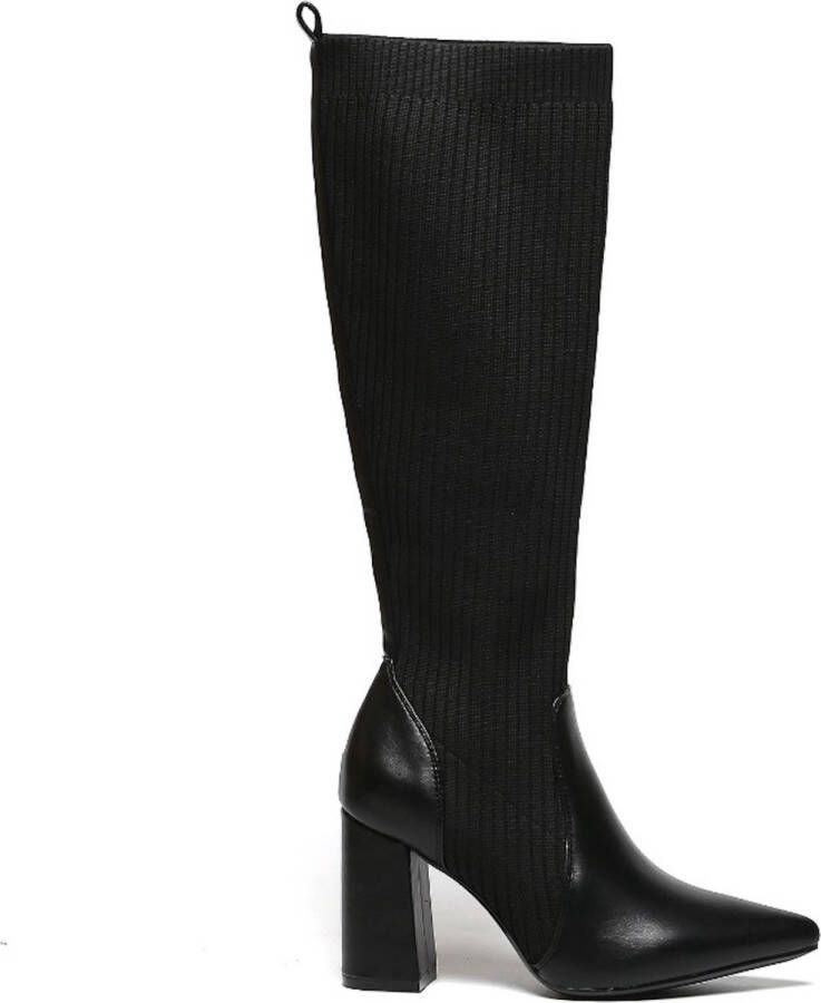 Weloveshoes Black Friday Deal Dames Laarzen met Hak Imitatieleer Zwart - Foto 1