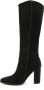 Weloveshoes Smile Favorites Dames Laarzen met Hak Zwart Suedine - Thumbnail 2