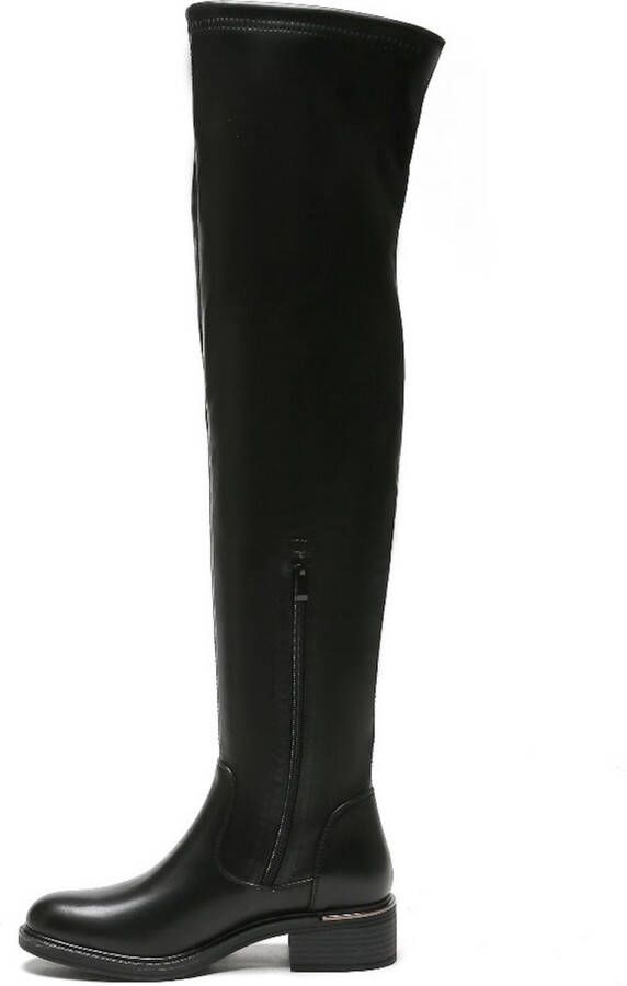 Weloveshoes Black Friday Deal Dames Laarzen Imitatieleer Zwart