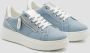 Weloveshoes SmileFavorites Dames Sneakers Blauw Stof - Thumbnail 1