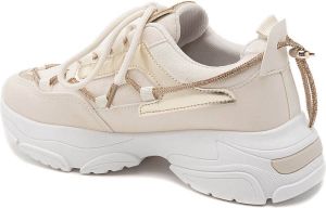 Weloveshoes SmileFavorites Sneakers met Hak Imitatieleer Beige