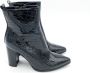 Weloveshoes Cyber Monday Deal Dames Enkellaarzen met Hak Imitatieleer Zwart - Thumbnail 2