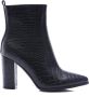 Weloveshoes Cyber Monday Deal Dames Enkellaarzen met Hak Imitatieleer Zwart - Thumbnail 1