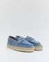 Weloveshoes SmileFavorites Instappers Western Blauw Stof - Thumbnail 2
