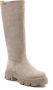 Weloveshoes SmileFavorites Dames Laarzen Chelsea boots met Hak Beige Suedine - Thumbnail 2