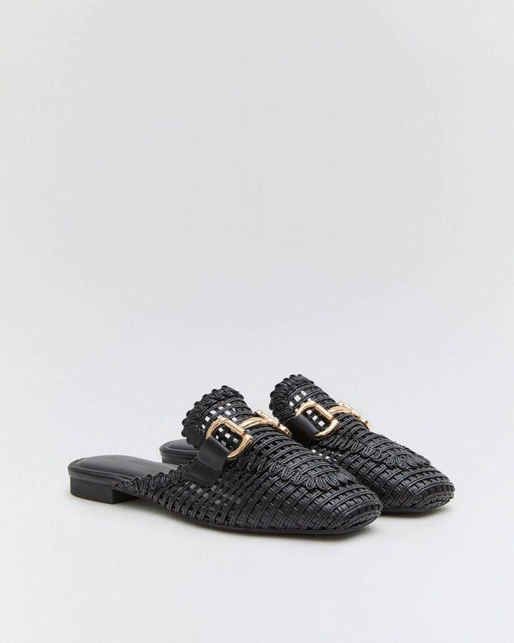 Weloveshoes SmileFavorites Loafers & Espadrilles Instappers Western Zwart Imitatieleer