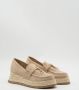 Weloveshoes SmileFavorites Loafers & Espadrilles met Hak Khaki Suedine - Thumbnail 3