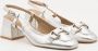 Weloveshoes SmileFavorites Loafers & Espadrilles met Hak Zilver Imitatieleer - Thumbnail 1