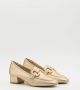 Weloveshoes SmileFavorites Loafers & Espadrilles met Hak Goud Imitatieleer - Thumbnail 3