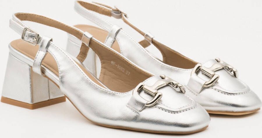 Weloveshoes SmileFavorites Loafers & Espadrilles Zilver Imitatieleer